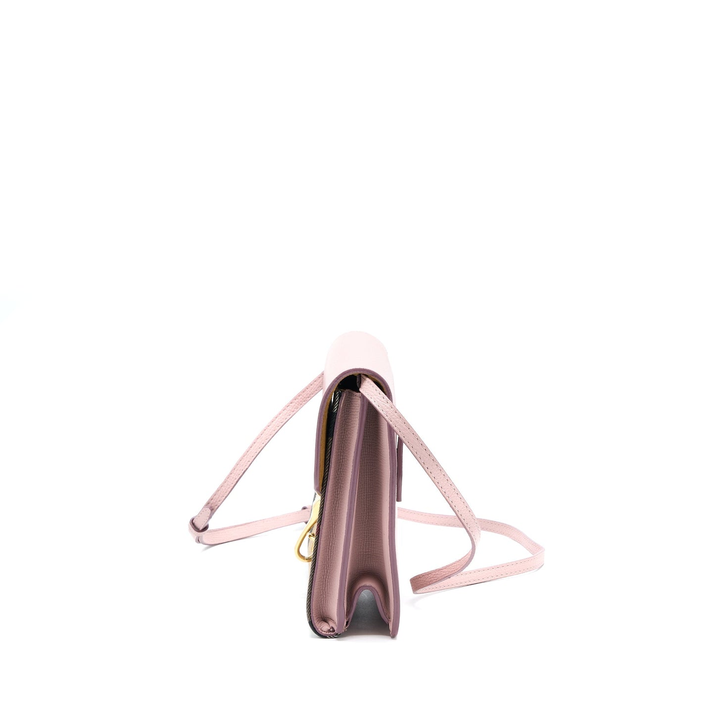 Burberry Small Leather And Ho  Check Crossbody Bag Pale Orchid