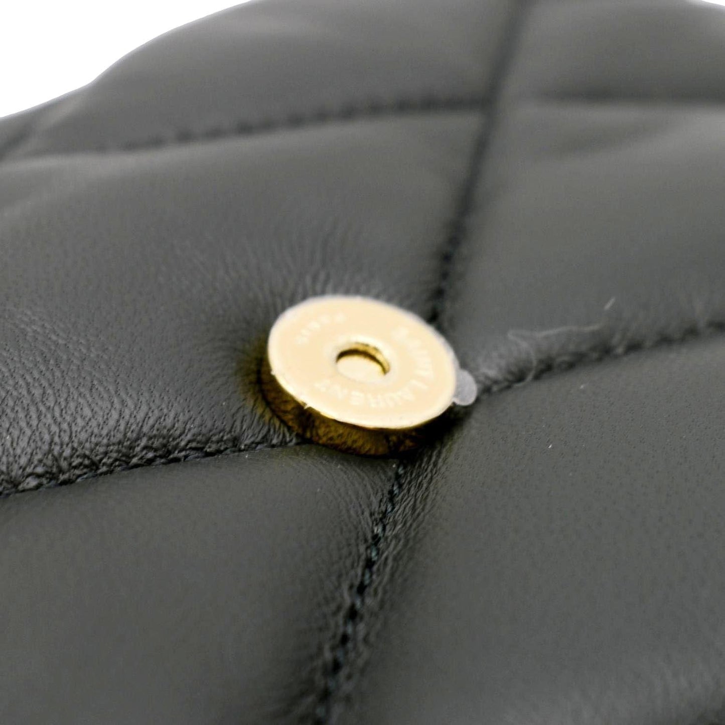 YVES SAINT LAURENT LE 57 Quilted Lambskin Leather Hobo Bag Green
