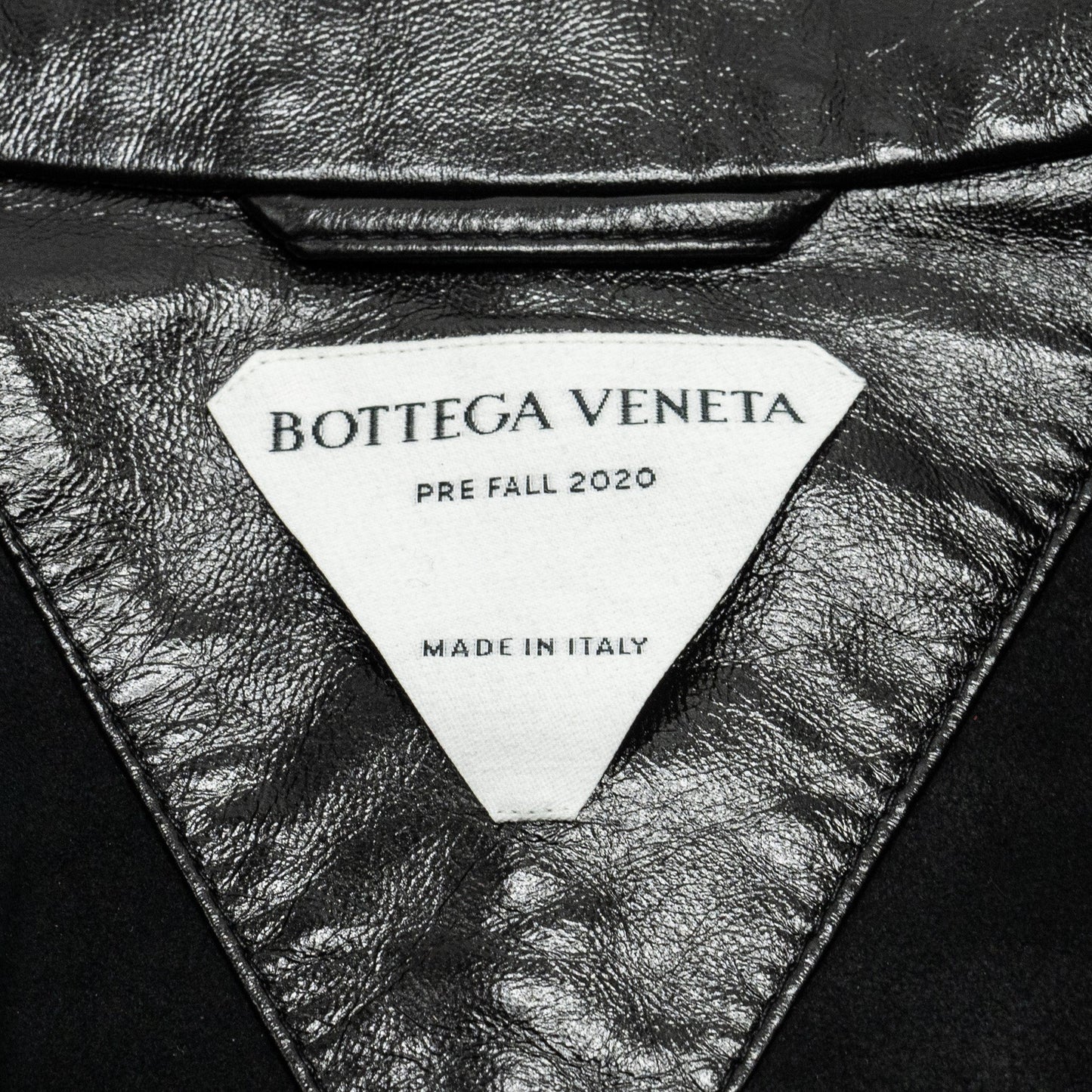 BOTTEGA VENETA Size Pre Fall 2020 Hooded Shell-trimmed Coat Shiny Lambskin Black