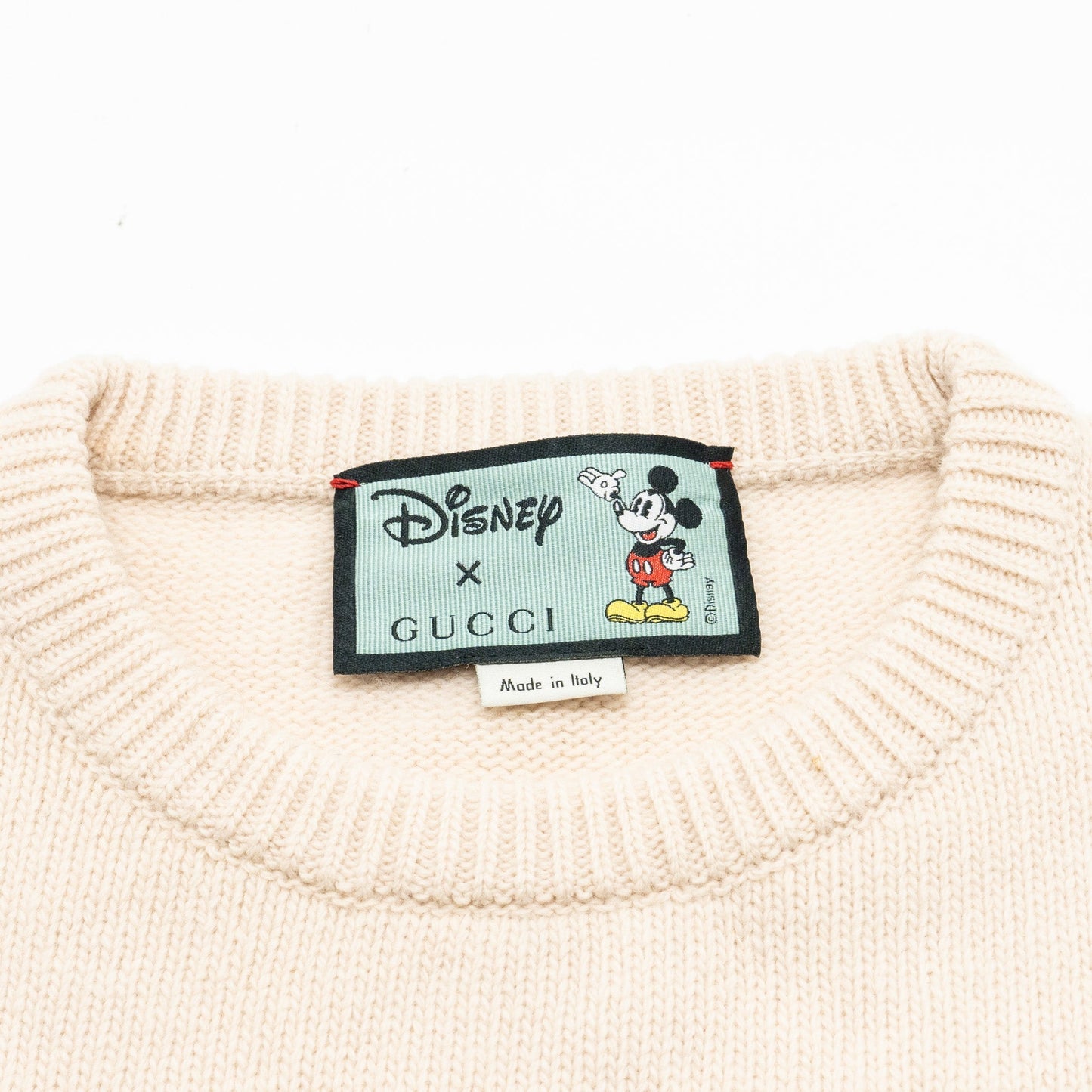 Gucci Size S Disney Limited Edition Mickey Mo  Sweater Wool Light Pink