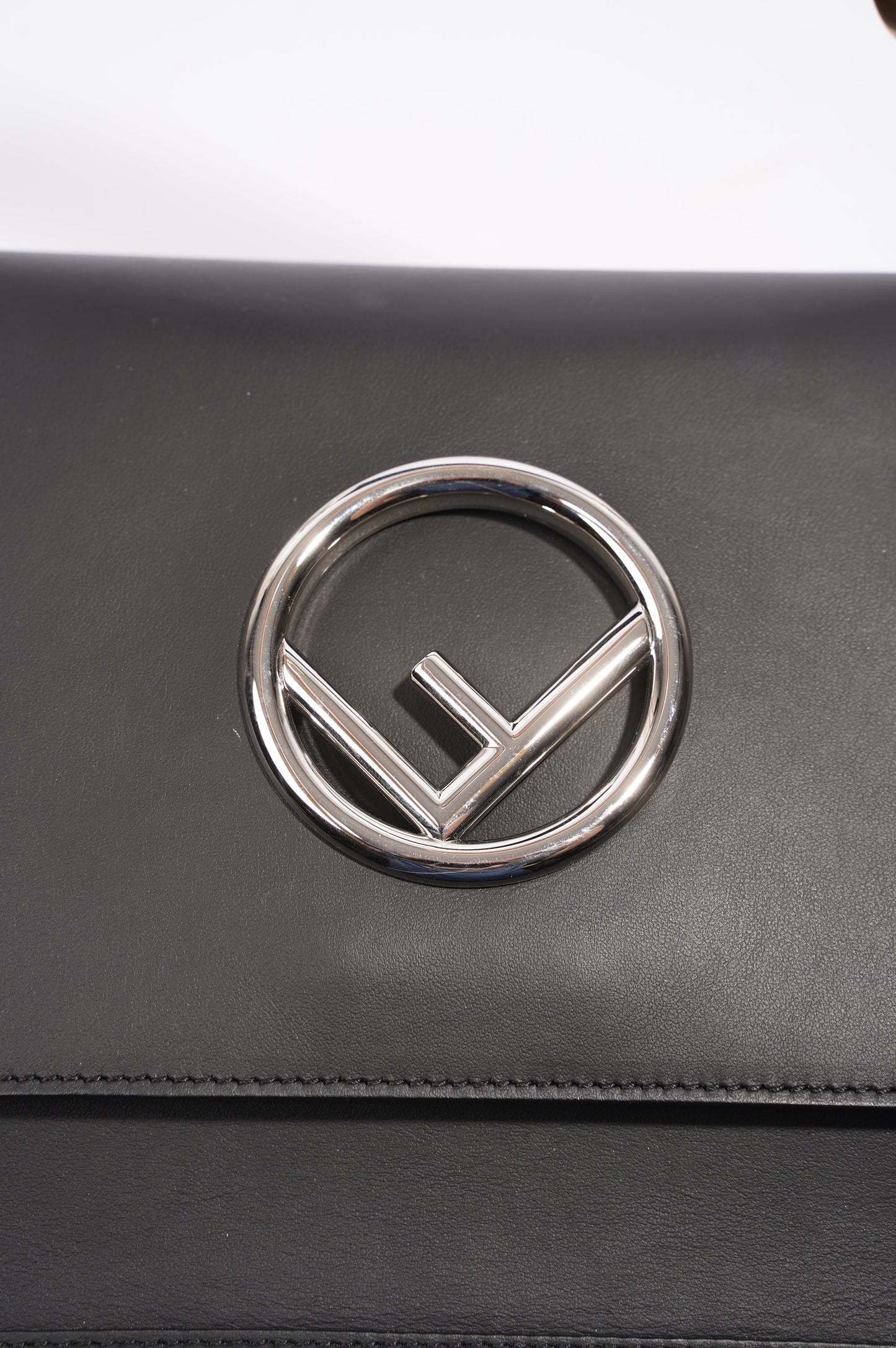 Fendi Womens Fendi Kan I Bag Black Leather