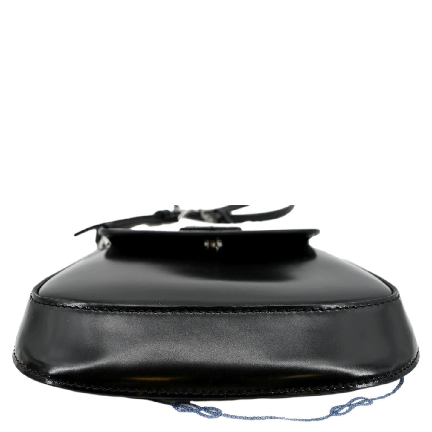 PRADA Cleo Mini Brushed Leather Crossbody Bag Black