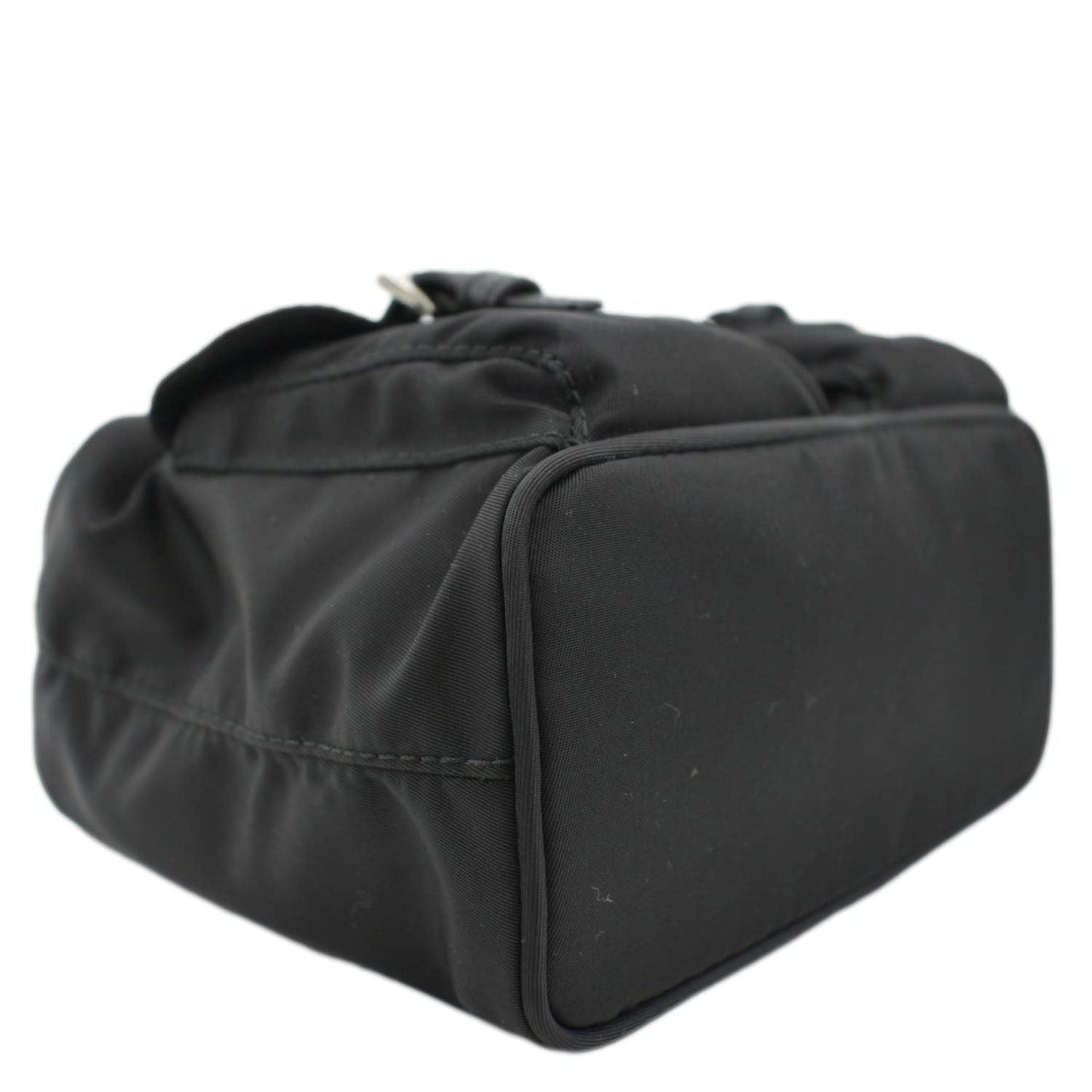 PRADA Double Pocket Mini Nylon Backpack Shoulder Bag Black