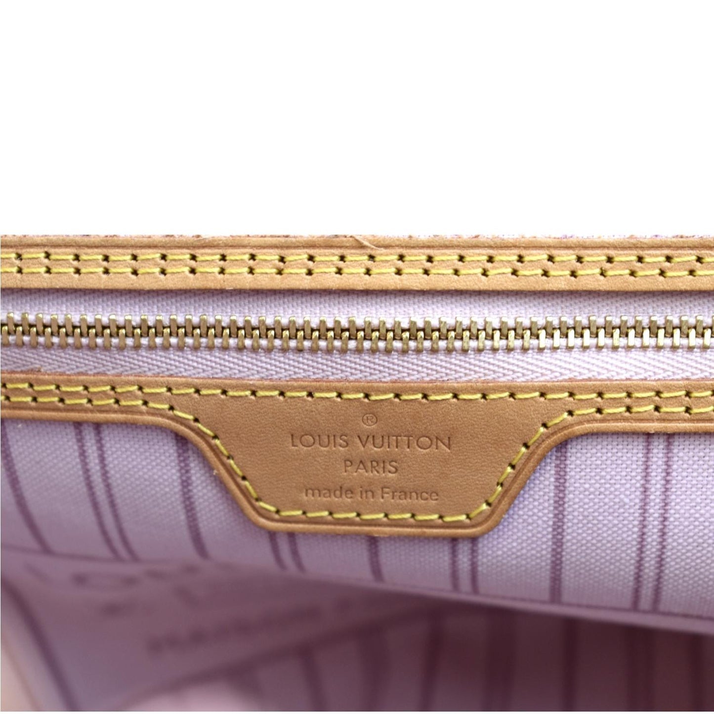 LOUIS VUITTON Neverfull Saint Tropez Monogram Canvas Tote Bag Rose Ballerine