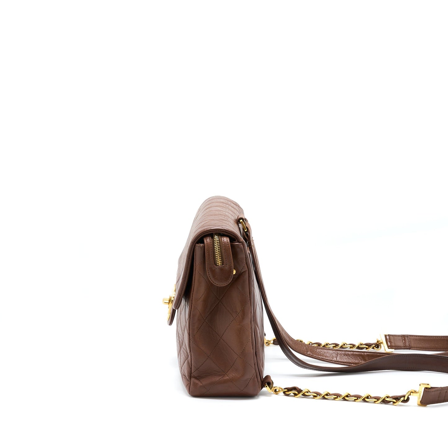 Chanel   Classic Timeless Backpack Lambskin Brown GHW
