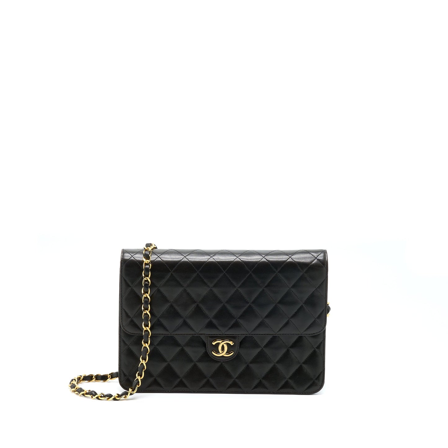 Chanel   Flap Bag Lambskin Black GHW