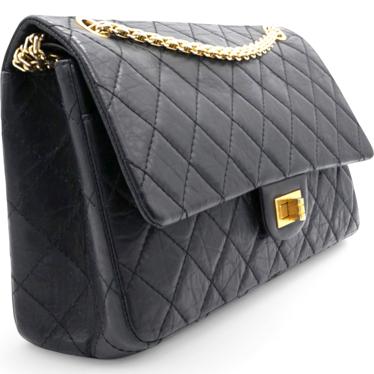 Chanel Aged Quilted 2.55 Reissue 225 Flap Black