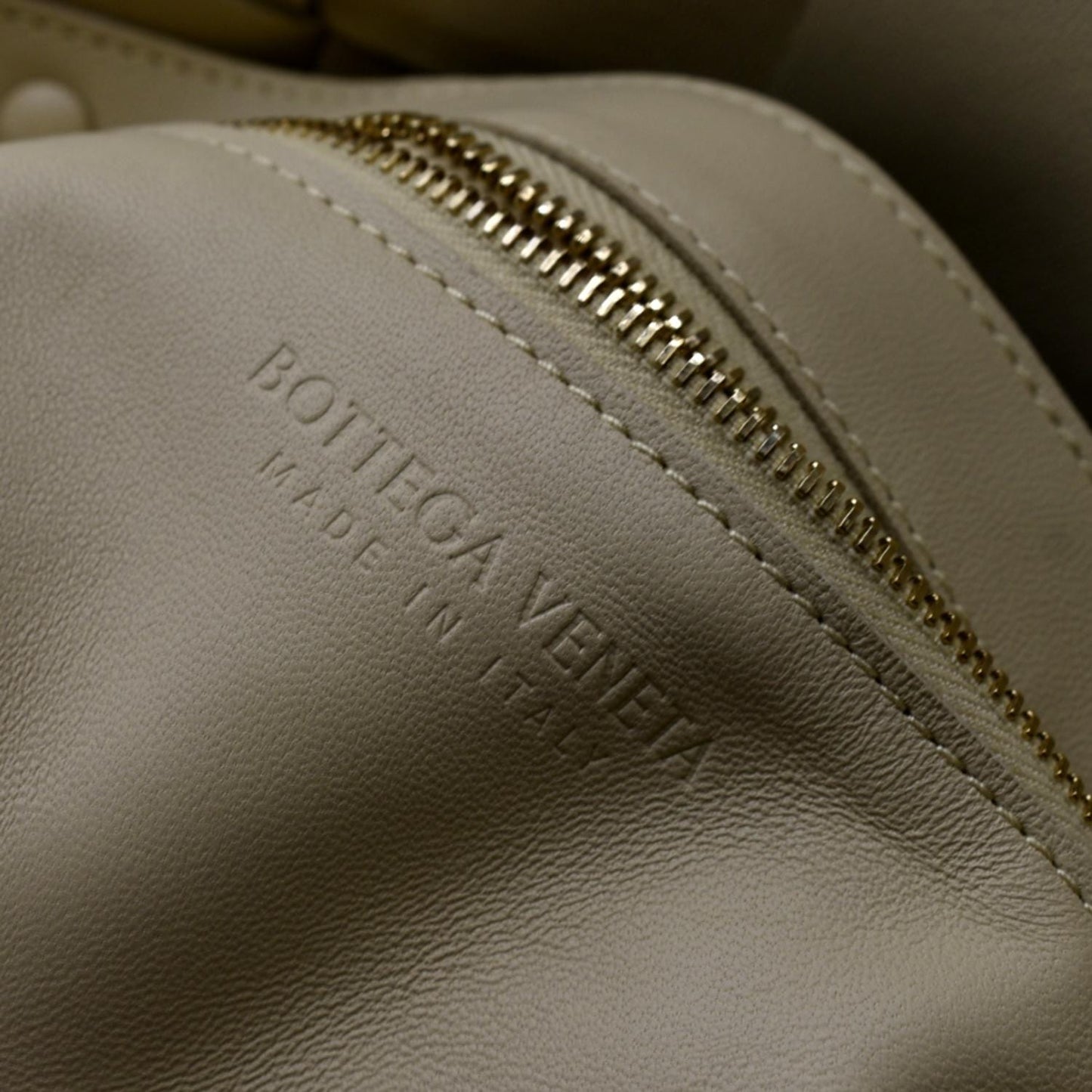BOTTEGA VENETA Cassette Intreccio Leather Crossbody Bag Beige