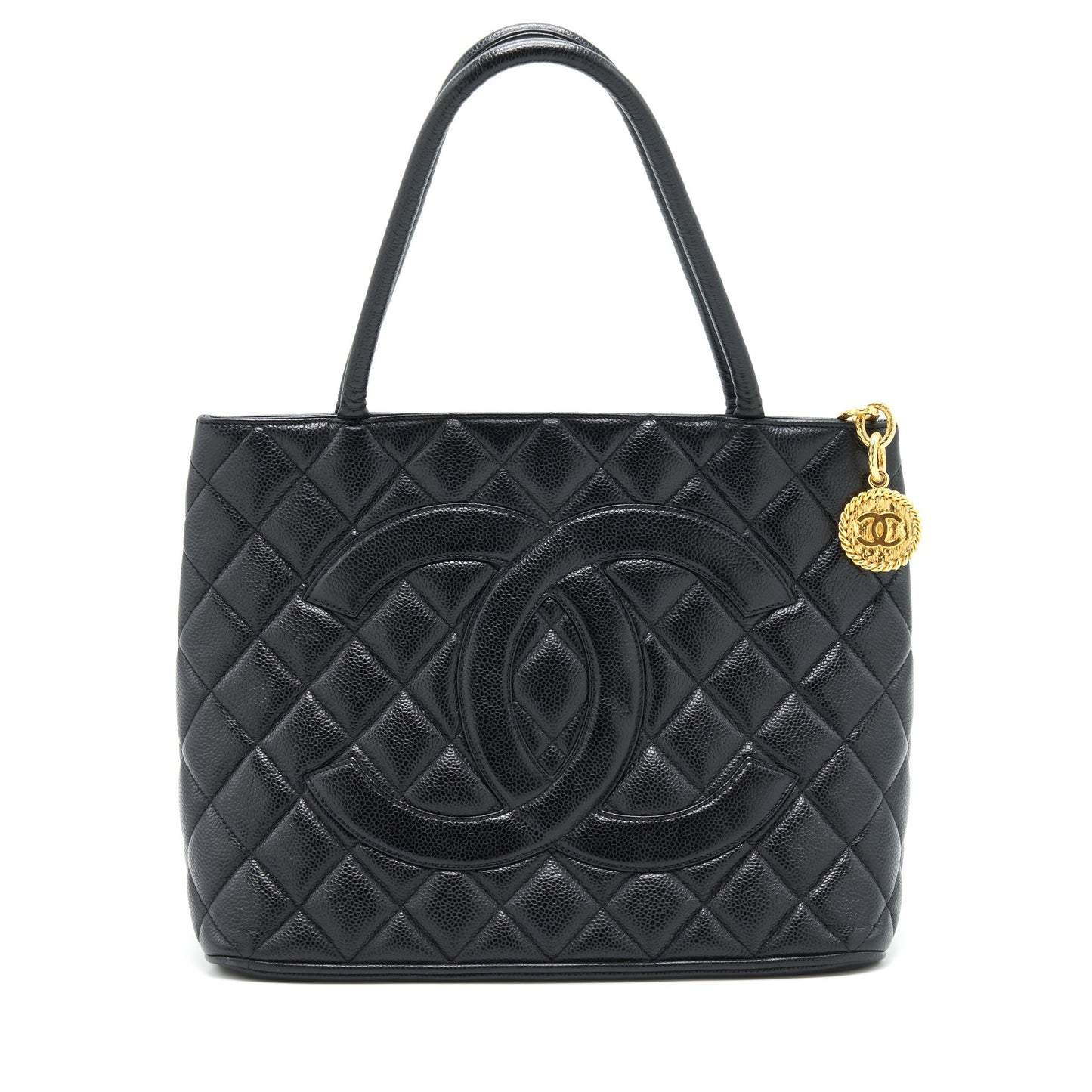 Chanel   Medallion Tote Bag Caviar Black GHW