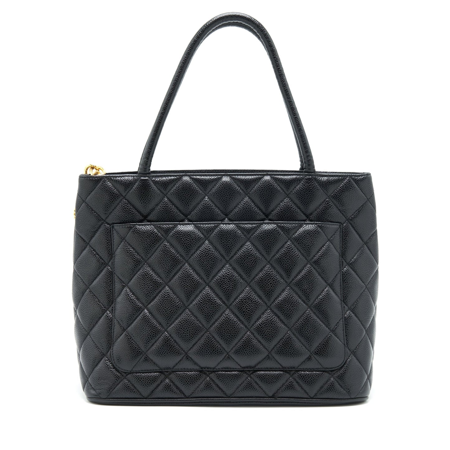 Chanel   Medallion Tote Bag Caviar Black GHW