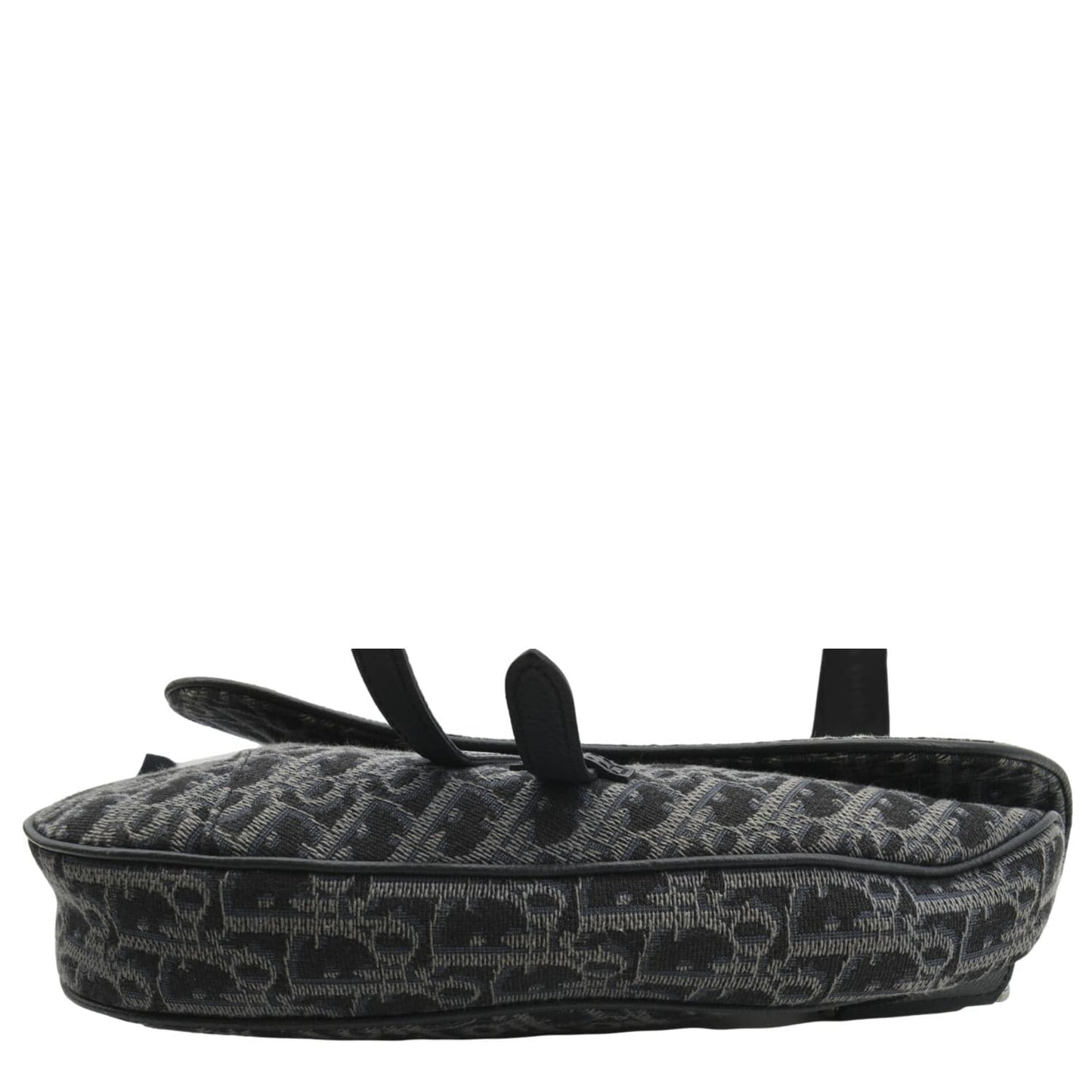 CHRISTIAN DIOR Saddle Oblique Jacquard Crossbody Bag Black