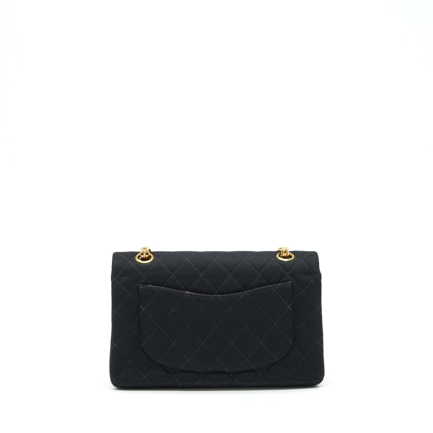 Chanel   Small Classic Flap Bag Fabric Black Ruthenium GHW