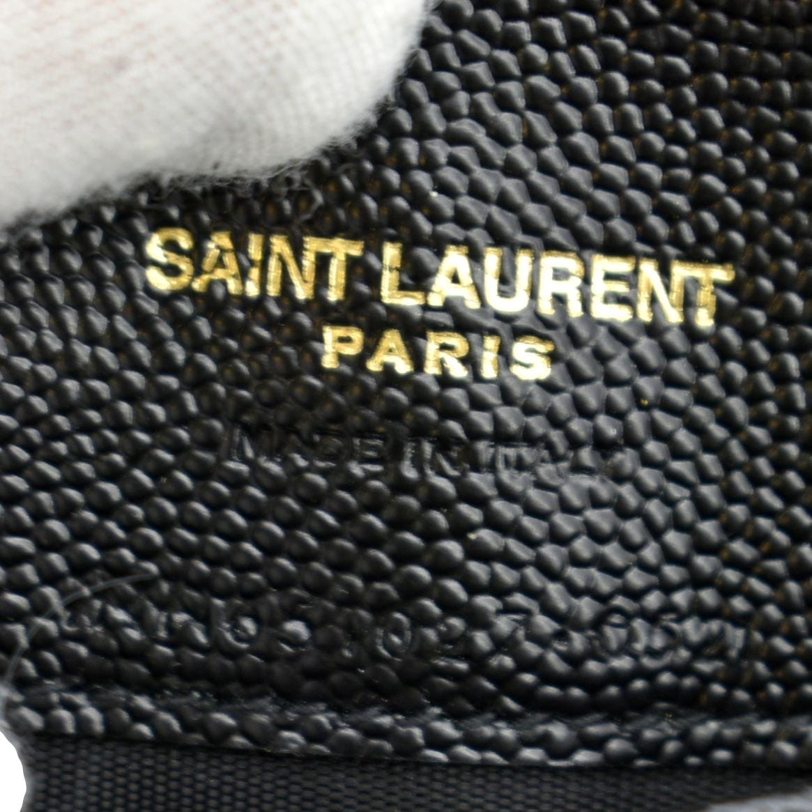 YVES SAINT LAURENT Gaby Small Envelope Quilted Leather Wallet Black