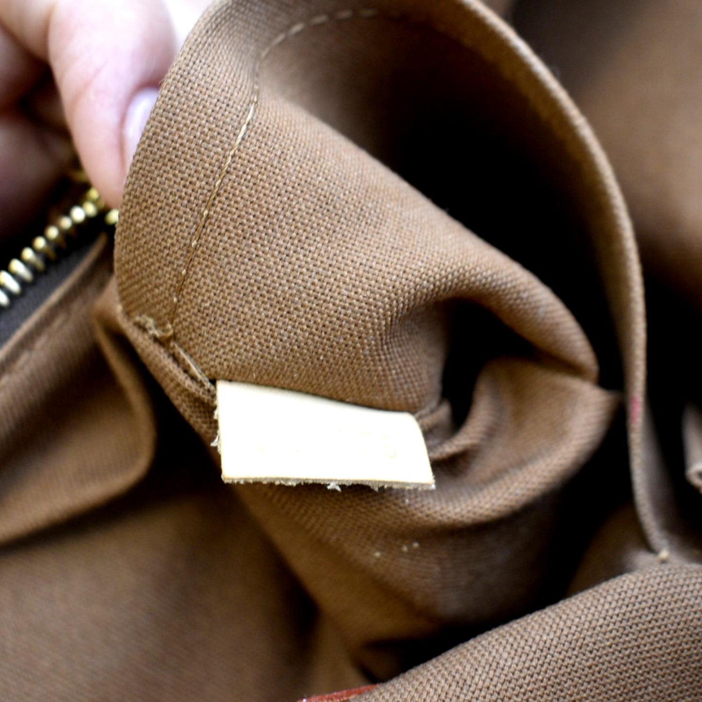 LOUIS VUITTON Lockit Vertical PM Monogram Canvas Tote Bag Brown