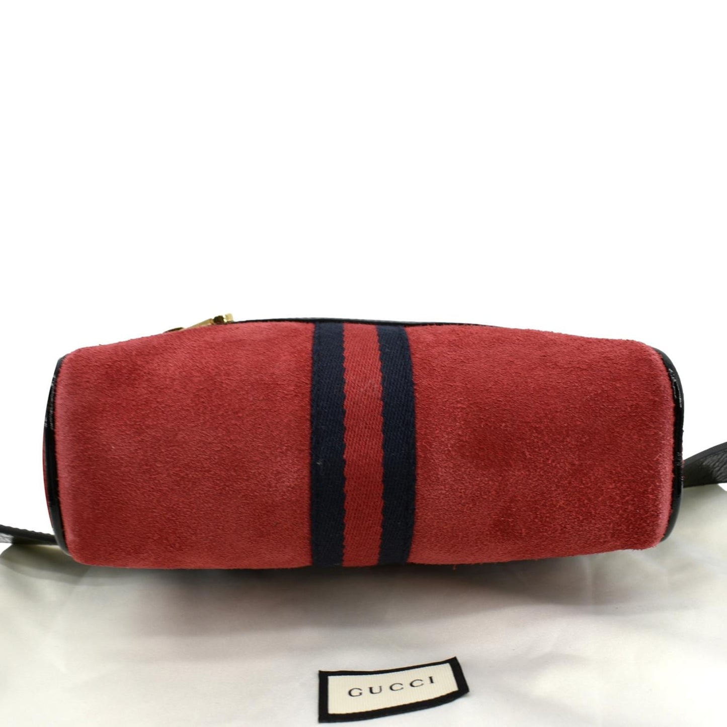 GUCCI Ophidia Small Suede Belt Waist Bag Red 517076