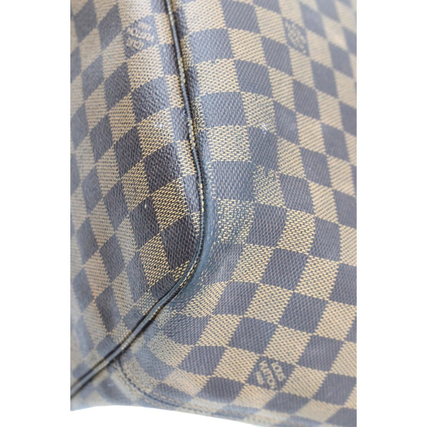 LOUIS VUITTON Neverfull GM Damier Ebene Tote Shoulder Bag Brown