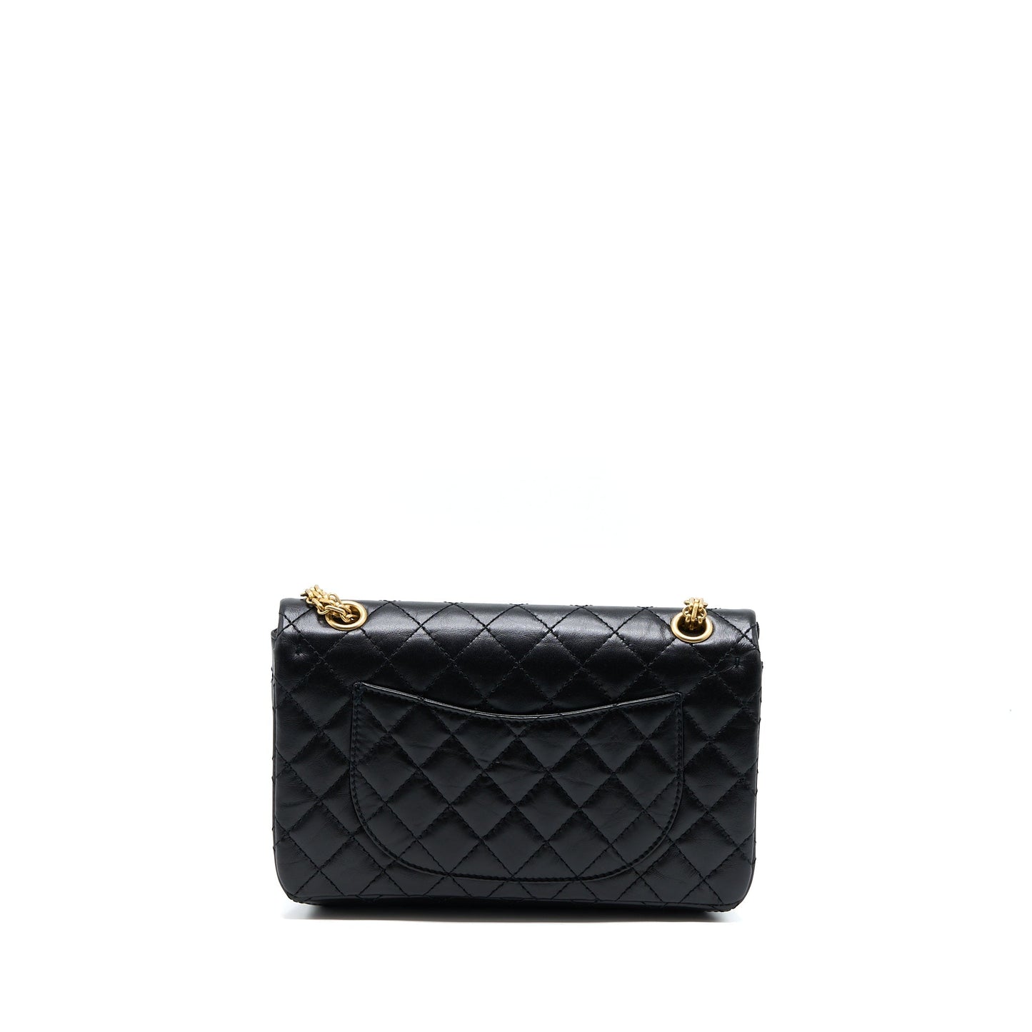 Chanel Small 2.55 Reissue Flap Bag Aged Calfskin Black Brushed GHW