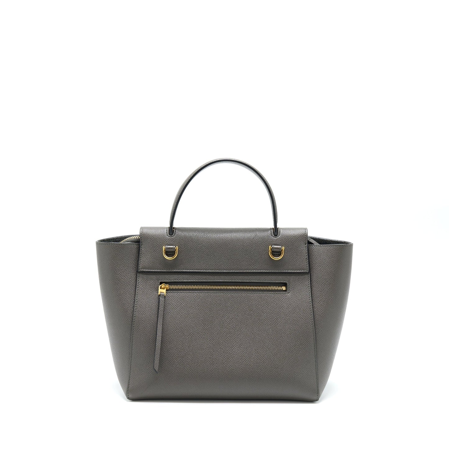 Celine Belt Purse Grained Calfskin Grey