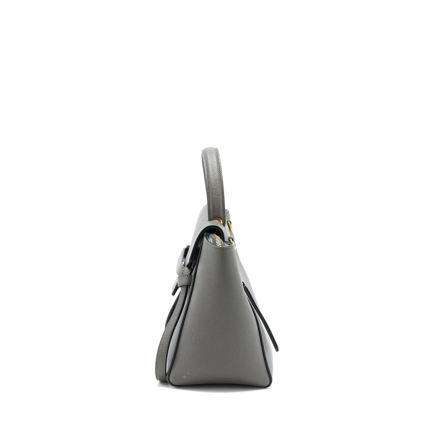 Celine Belt Purse Grained Calfskin Grey