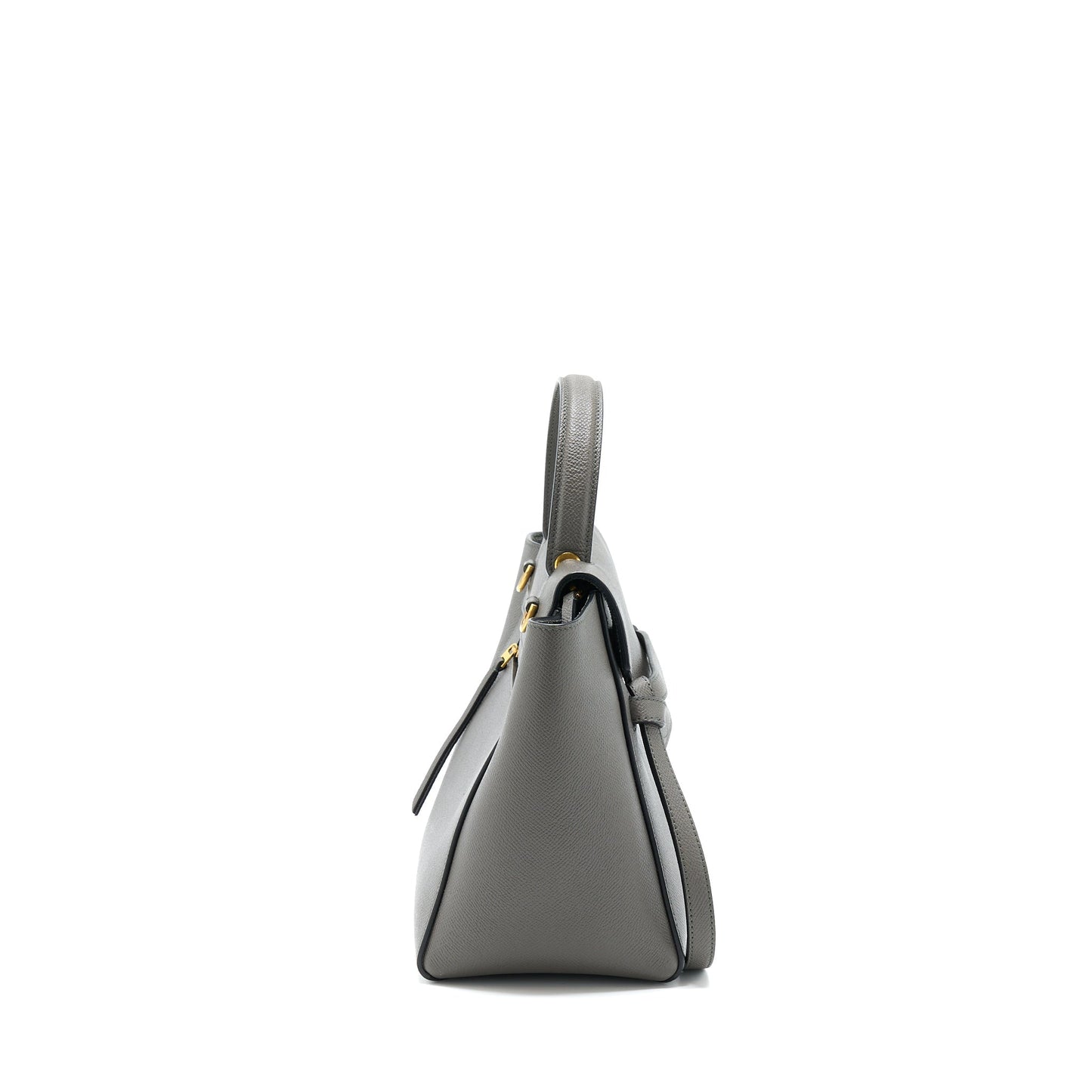 Celine Belt Purse Grained Calfskin Grey
