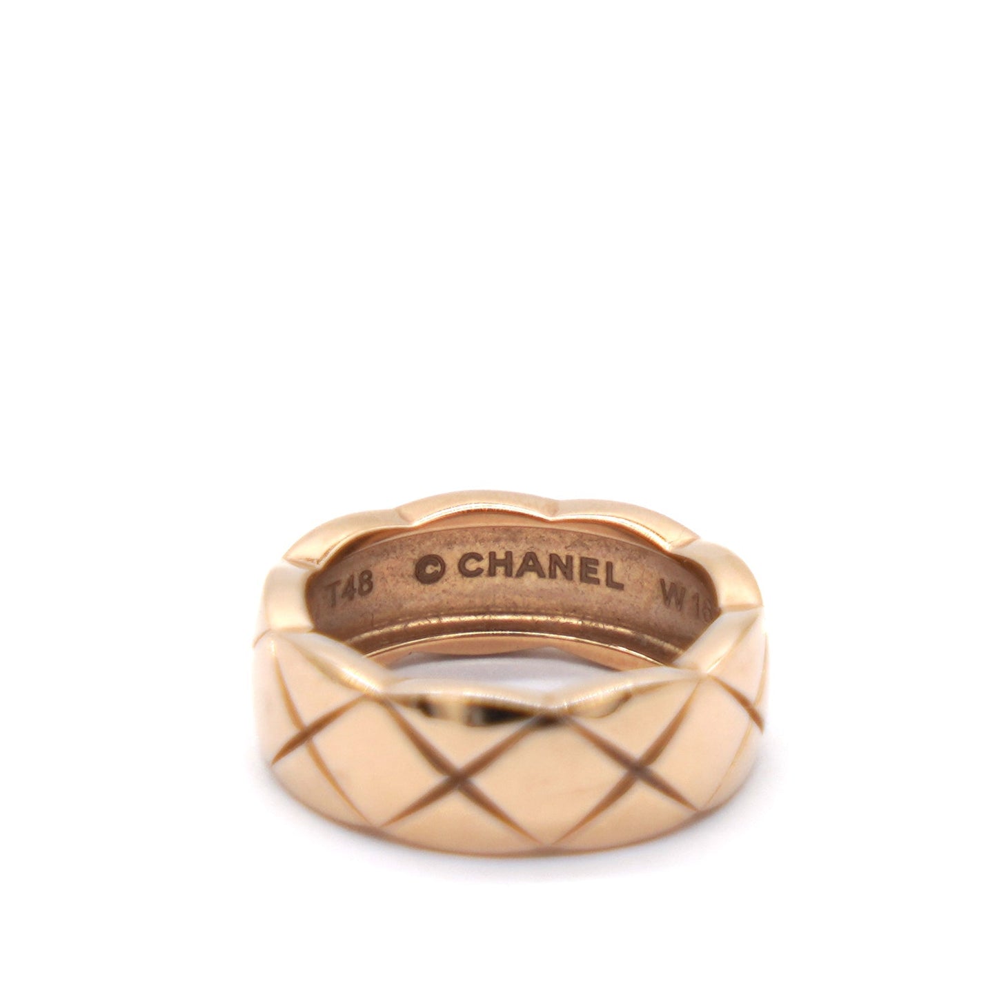 Chanel 18K Beige Gold Small Coco Crush Ring 48