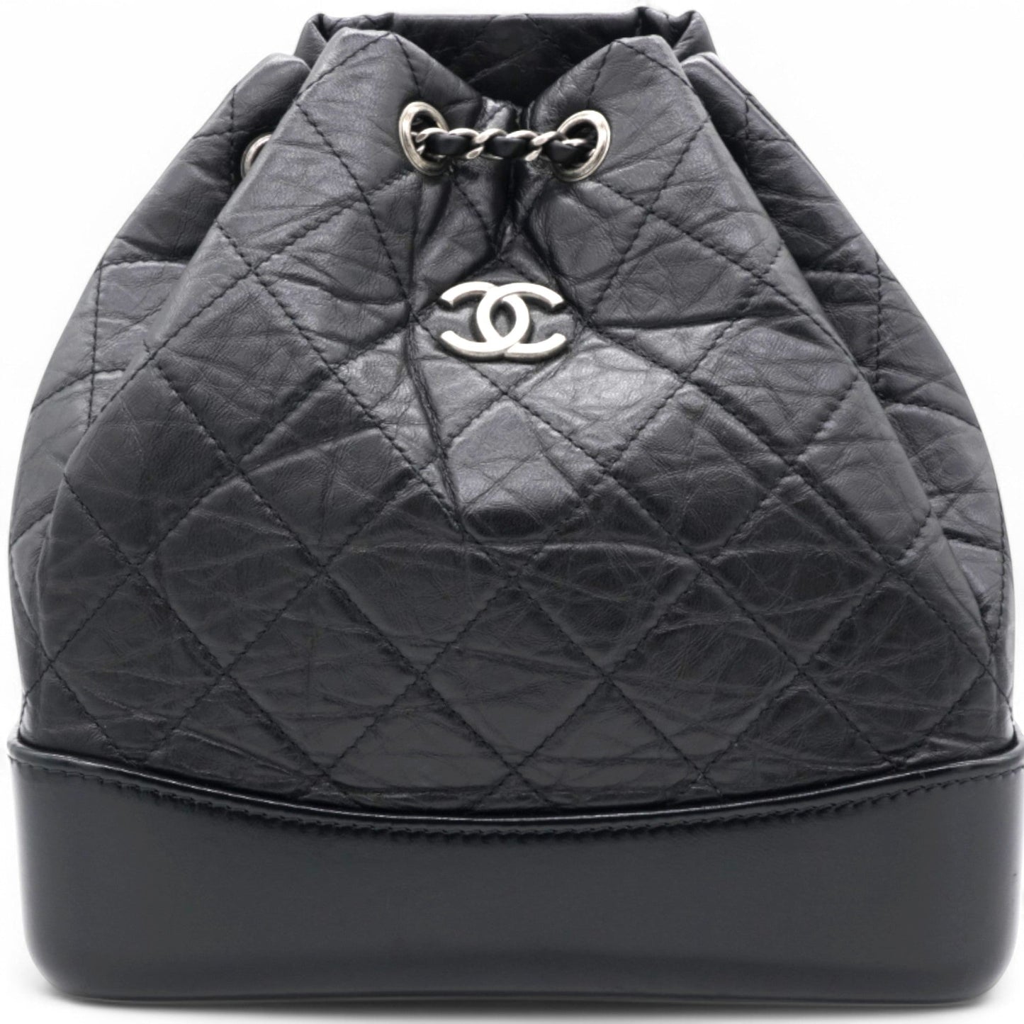 Chanel Aged Quilted Gabrielle Backpack Black