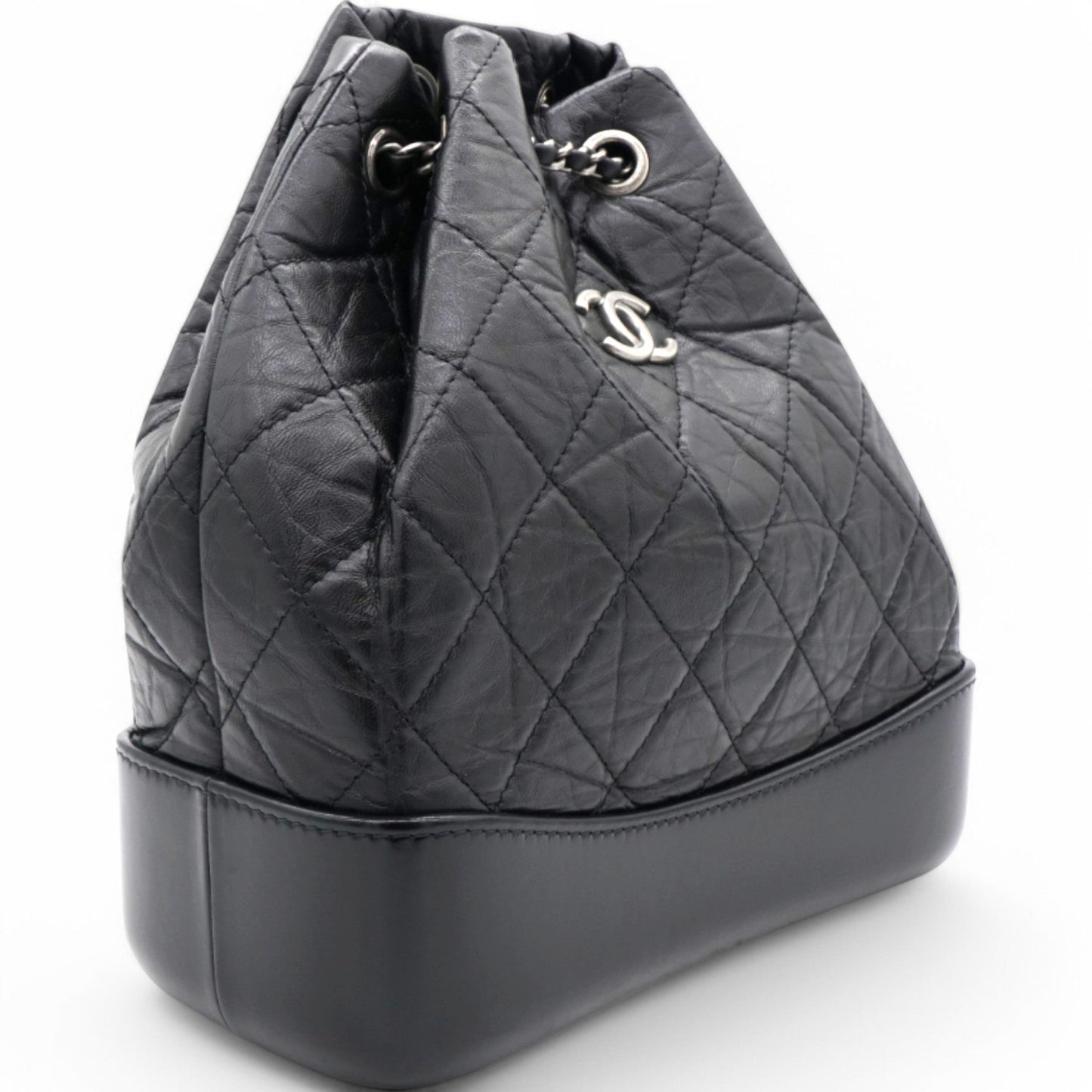 Chanel Aged Quilted Gabrielle Backpack Black