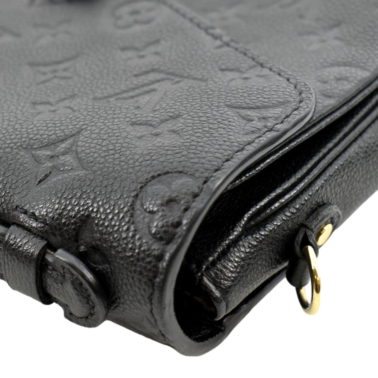 LOUIS VUITTON Metis Pochette Empreinte Leather Crossbody Bag Black