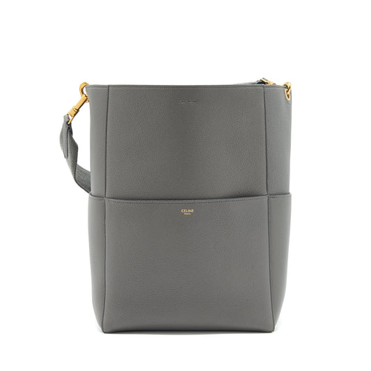 Celine Sangle Bucket Purse grey