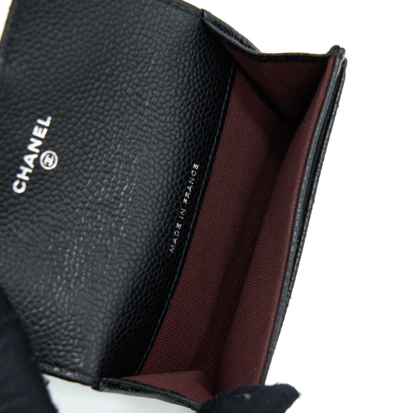 Chanel Classic Flap  Holder Caviar Black SHW