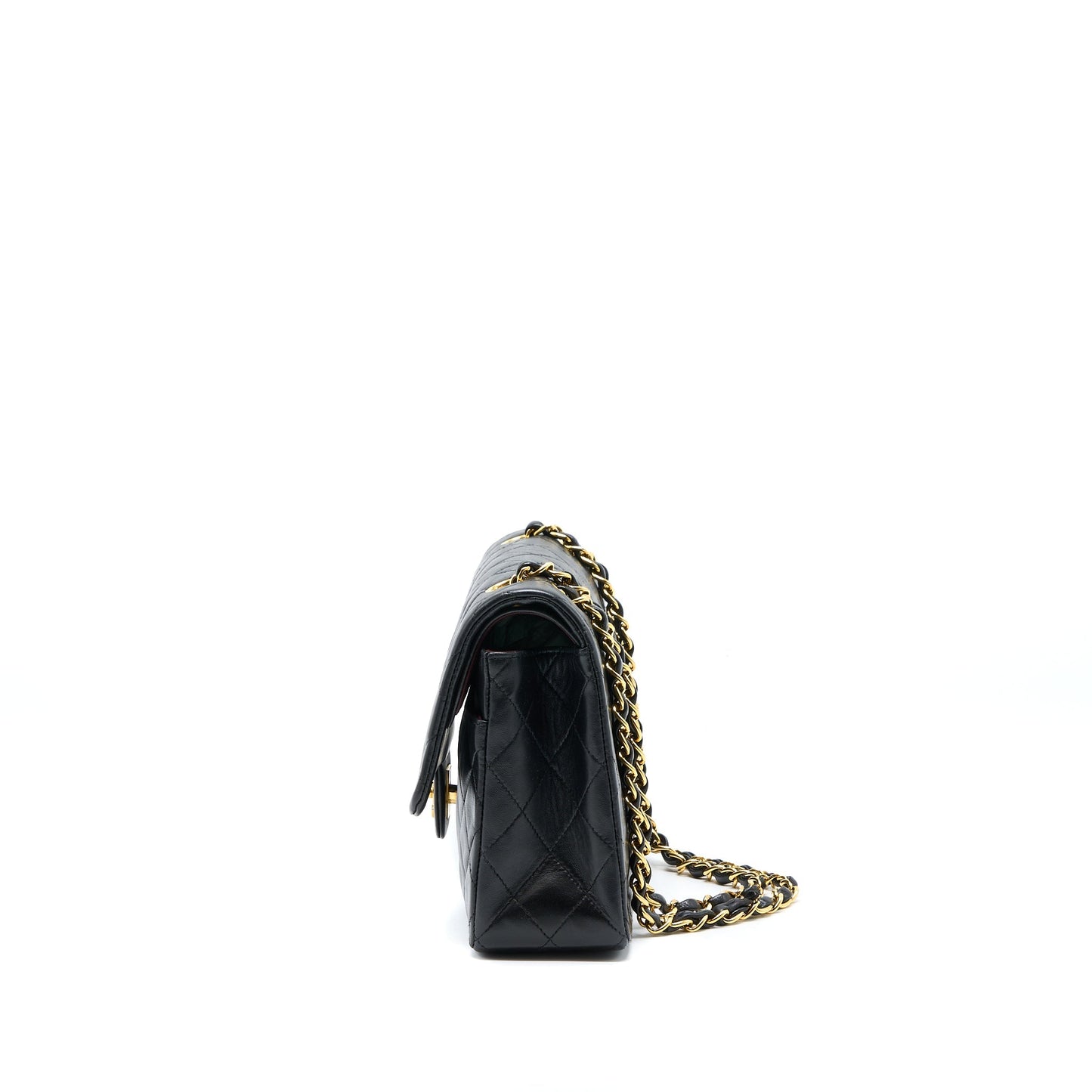 Chanel   Medium Flap Bag Lambskin Black GHW