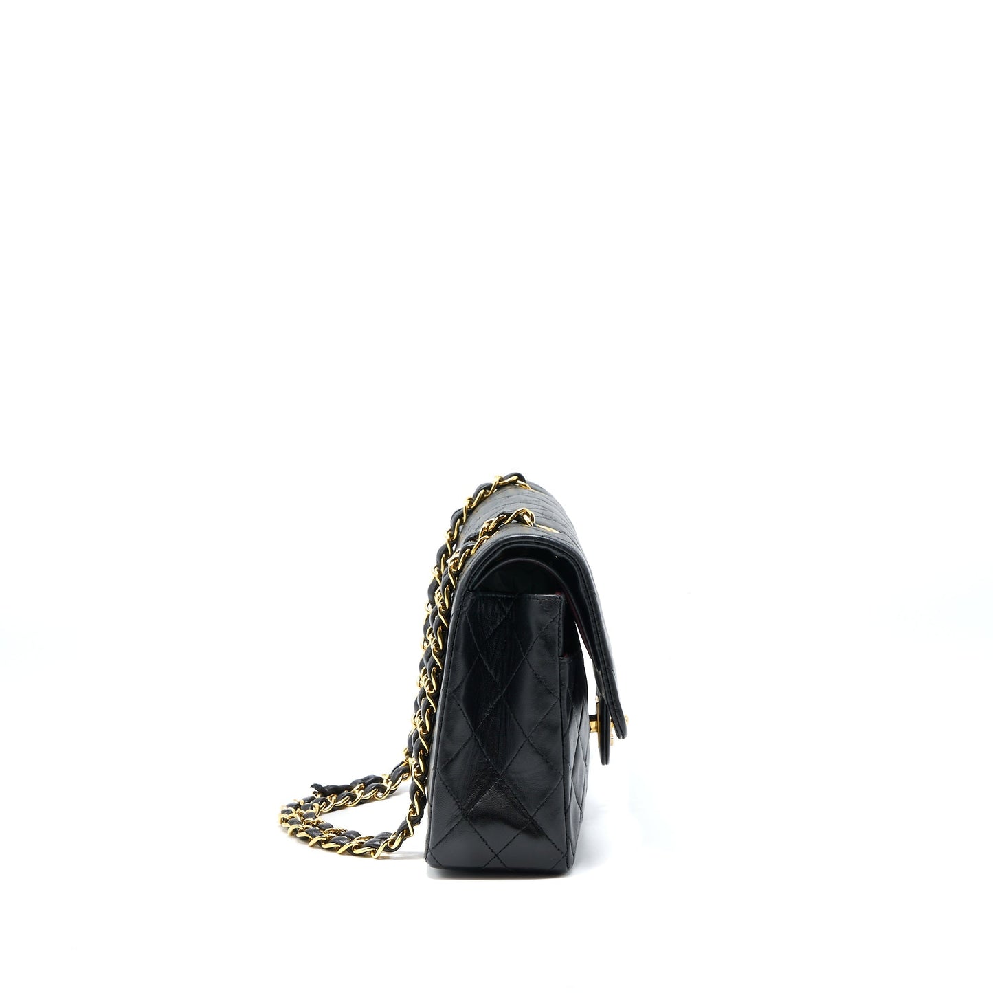 Chanel   Medium Flap Bag Lambskin Black GHW