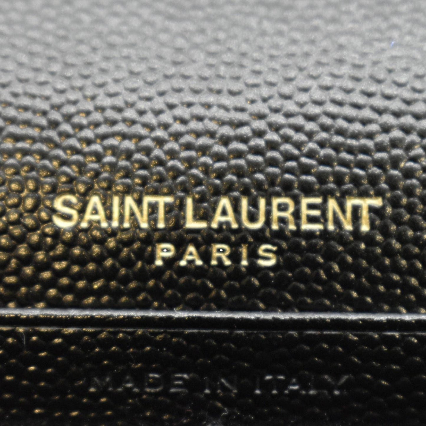 YVES SAINT LAURENT Cassandre Matelasse Chain Wallet Crossbody Bag Black