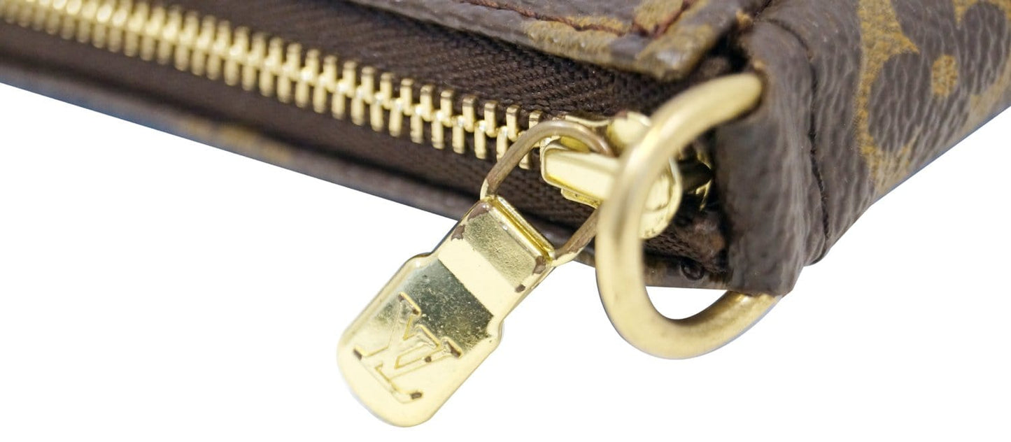 LOUIS VUITTON Brown Monogram Canvas Pochette Accessoires Pouch