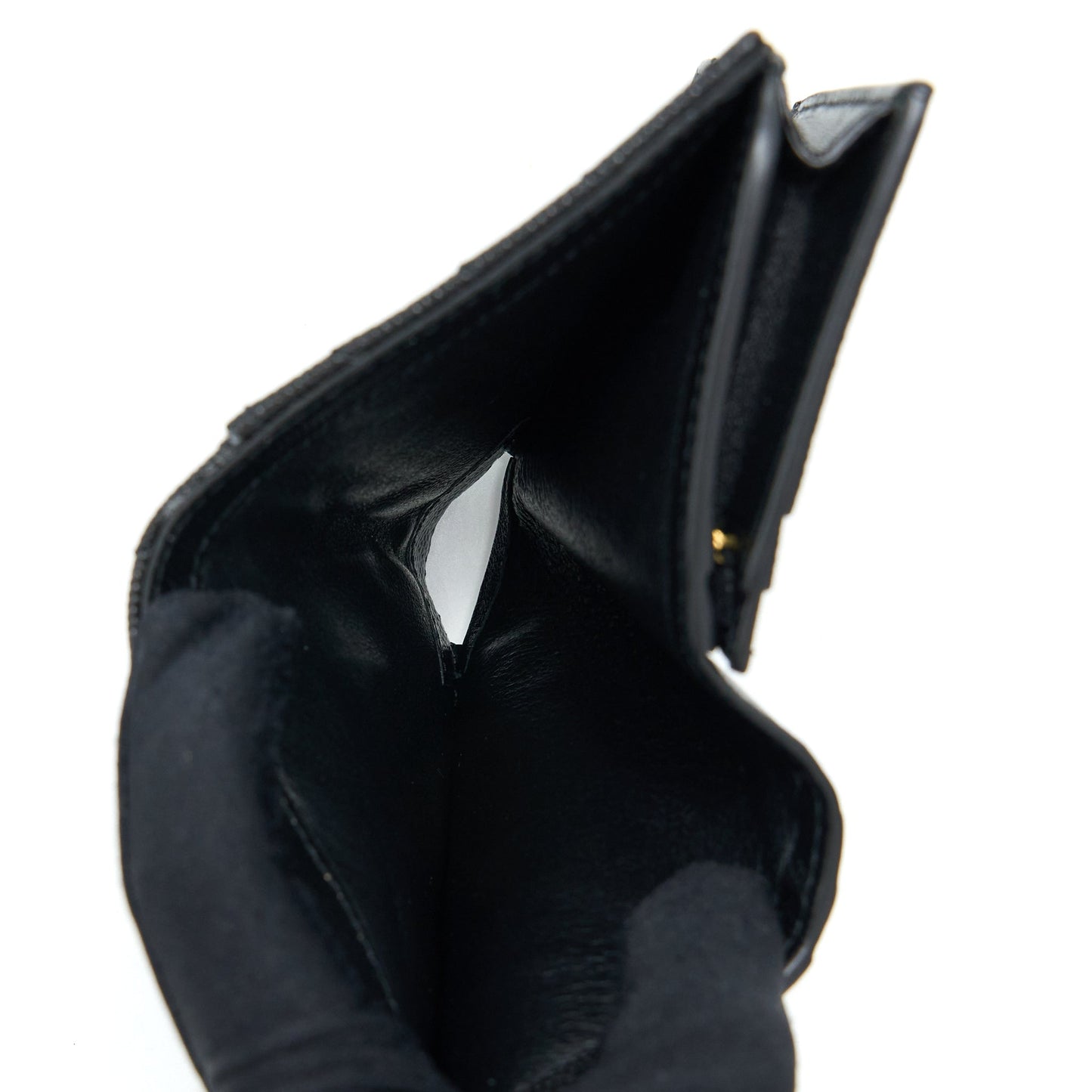 Saint Laurent / Pebbled Logo Plaque Cardholder Grained Calfskin Black