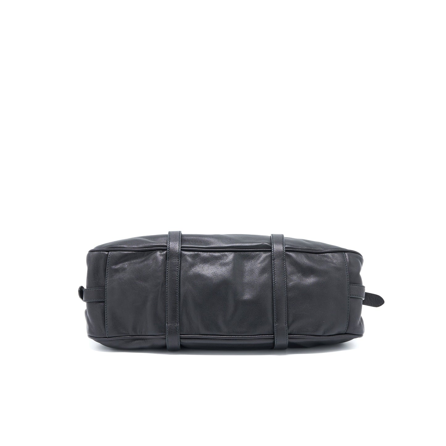 Prada Bauletto Tote Purse Soft Calfskin Black