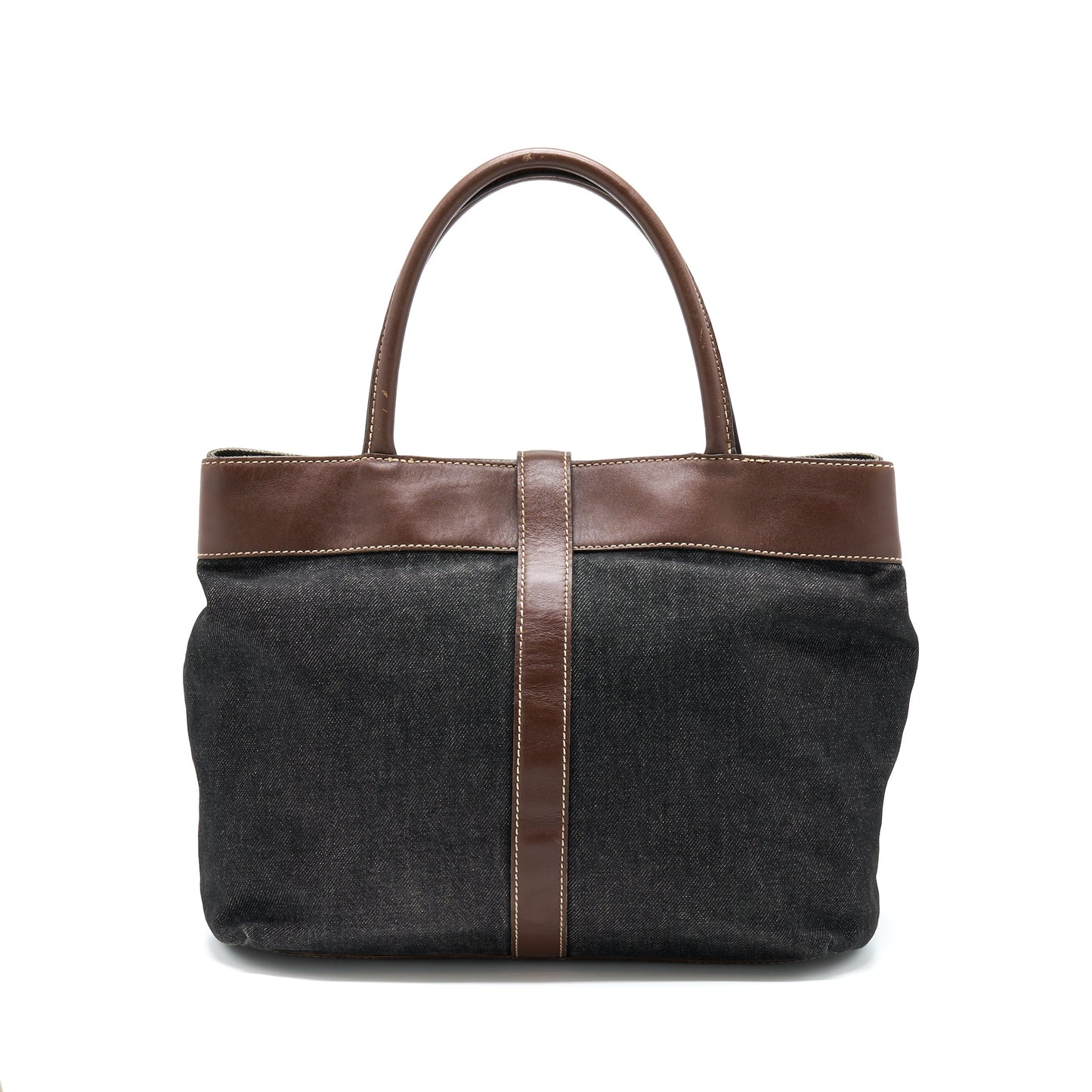 Chanel   Denim Tote Bag Ruthenium Sliver Hardware