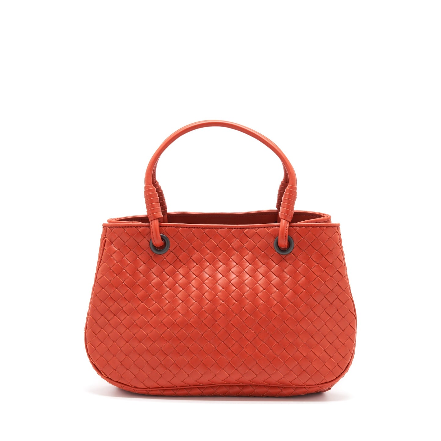 Bottega Veneta Tote Purse Orange Ruthenium Gold Hardware