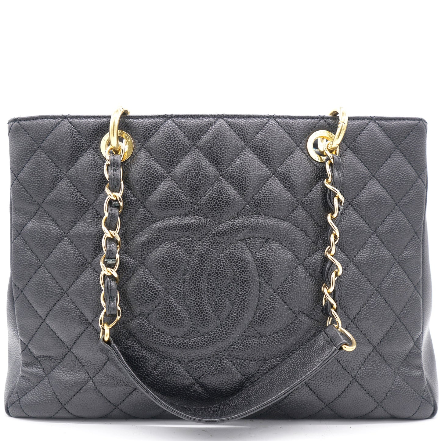 Chanel Black Quilted Caviar Leather Grand Shopper Tote
