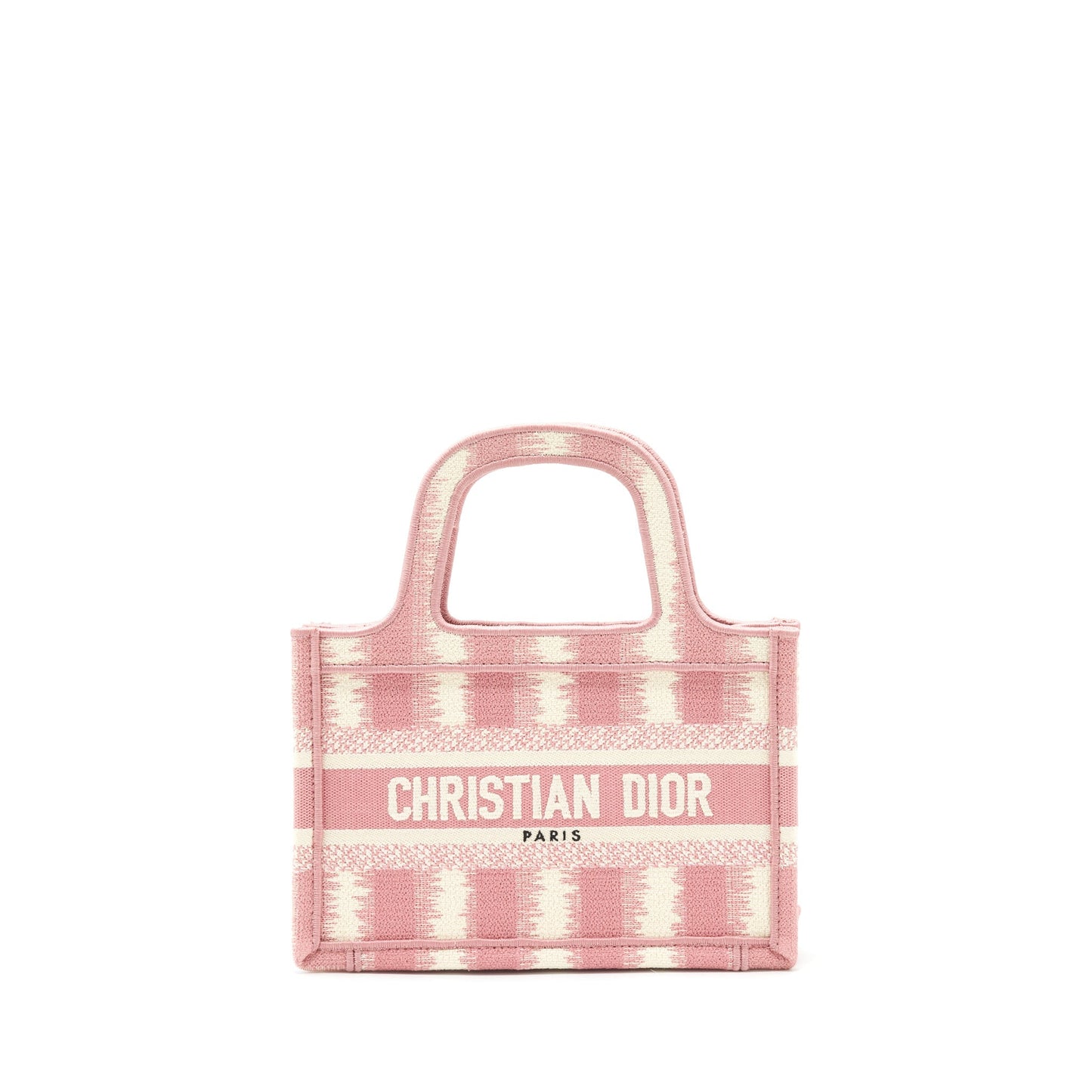 Dior Book Tote Mini Purse Pink/White