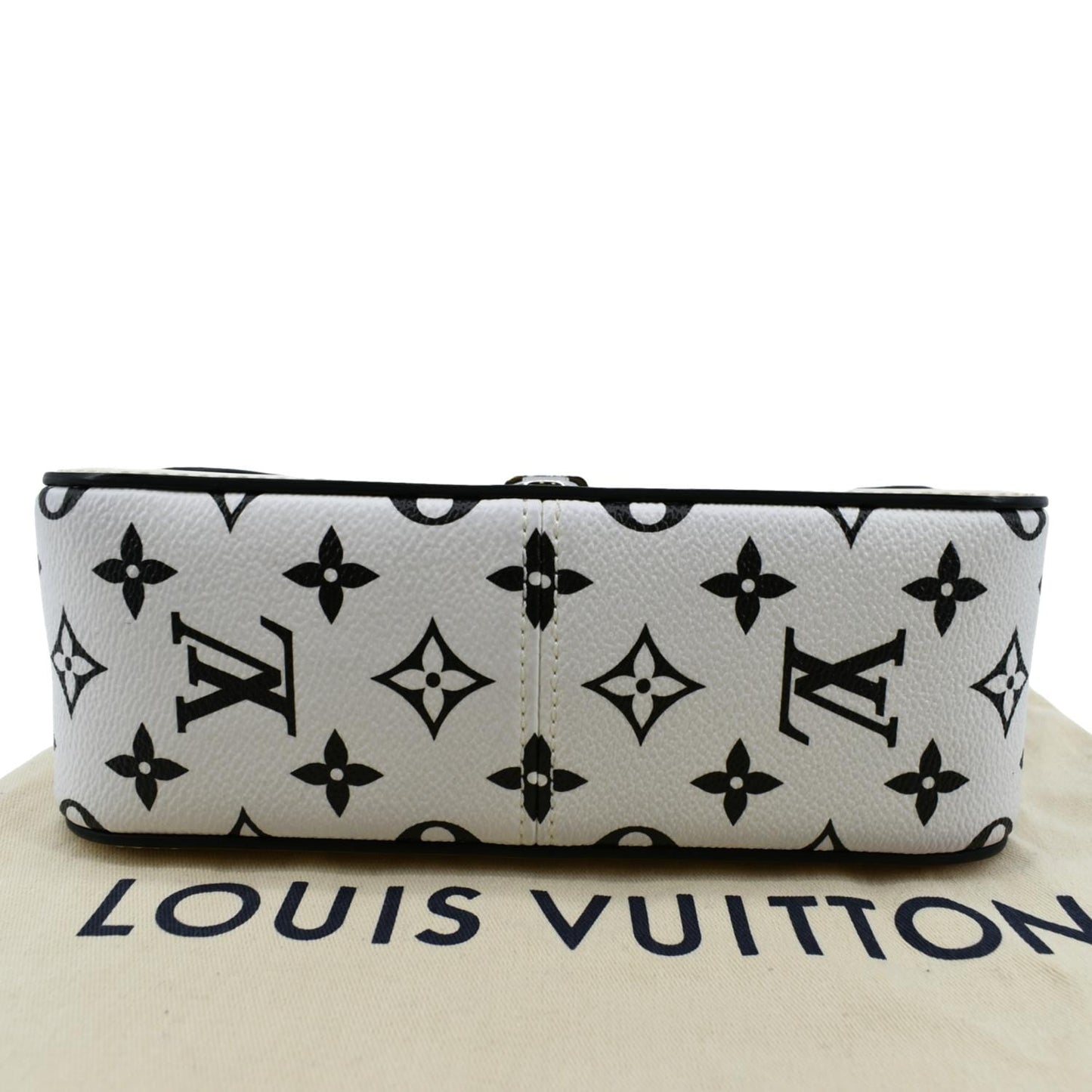 LOUIS VUITTON Cherrywood BB Patent Calfskin Leather Shoulder Bag Creme