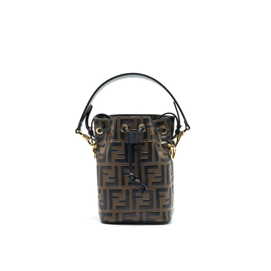 Fendi Mon Tresor Mini Bucket Purse Brown