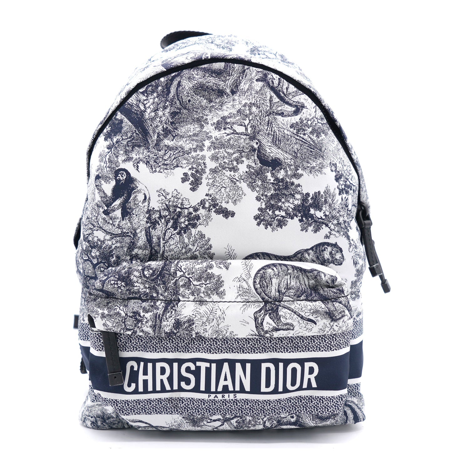 Dior Small Diortravel Backpack Blue Toile De Jouy Reverse Technical Fabric