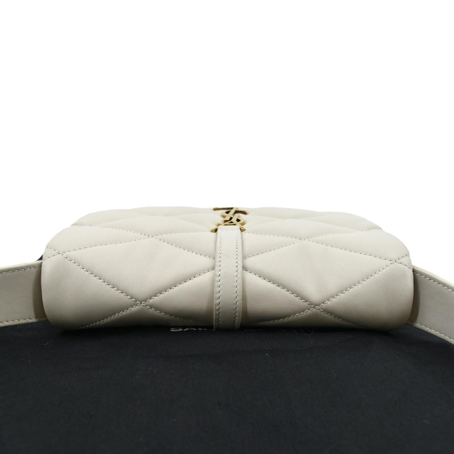 YVES SAINT LAURENT LE 57 Quilted Lambskin Leather Hobo Bag Antique