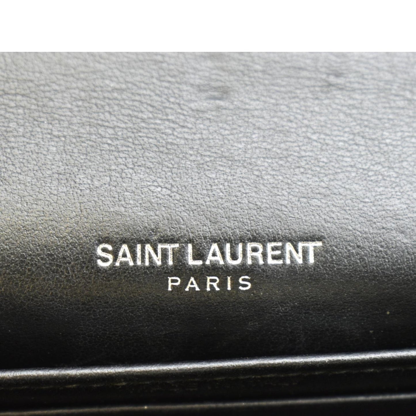 YVES SAINT LAURENT Sunset Crocodile Leather Crossbody Bag Black