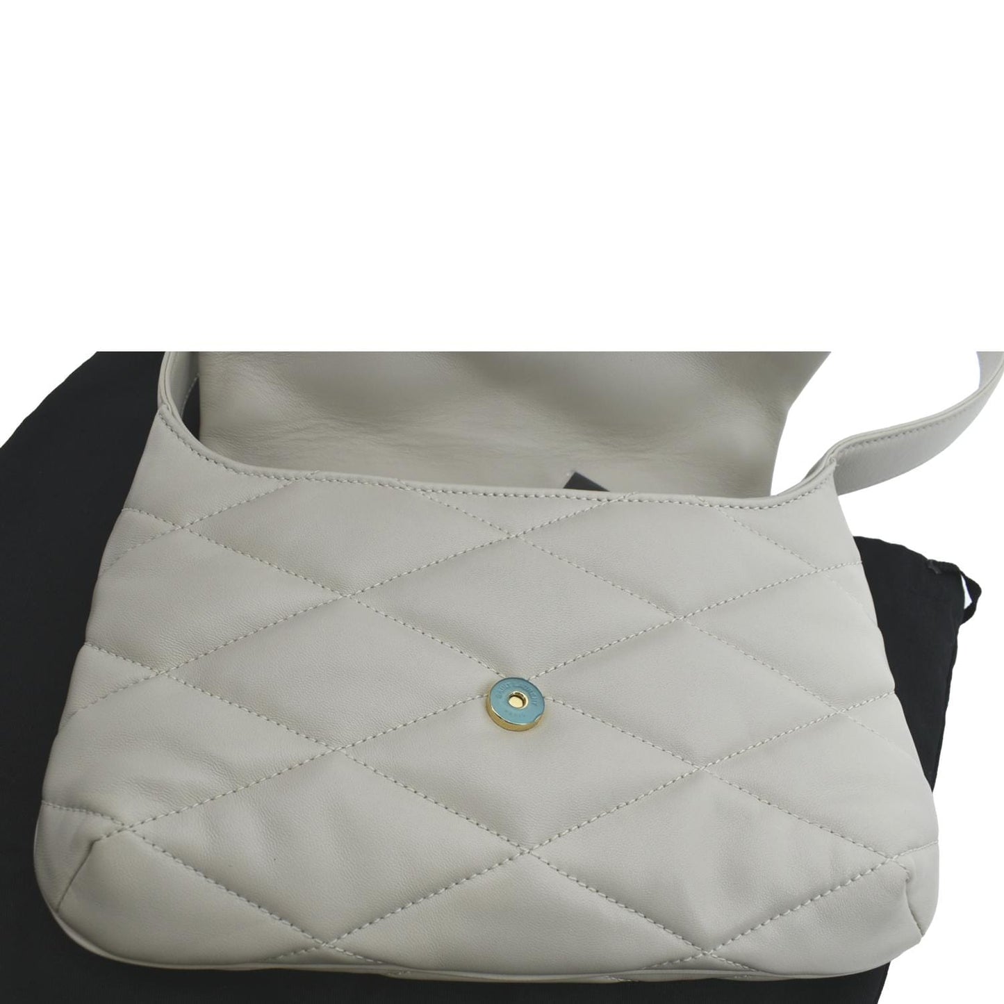 YVES SAINT LAURENT LE 57 Quilted Lambskin Leather Hobo Bag Antique