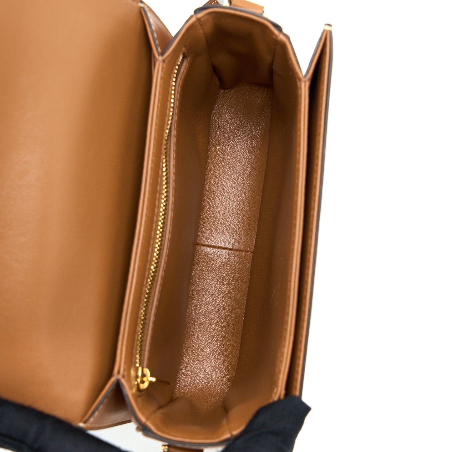 Celine Teen Triomphe Purse In Triomphe Canvas / Nature Calfskin