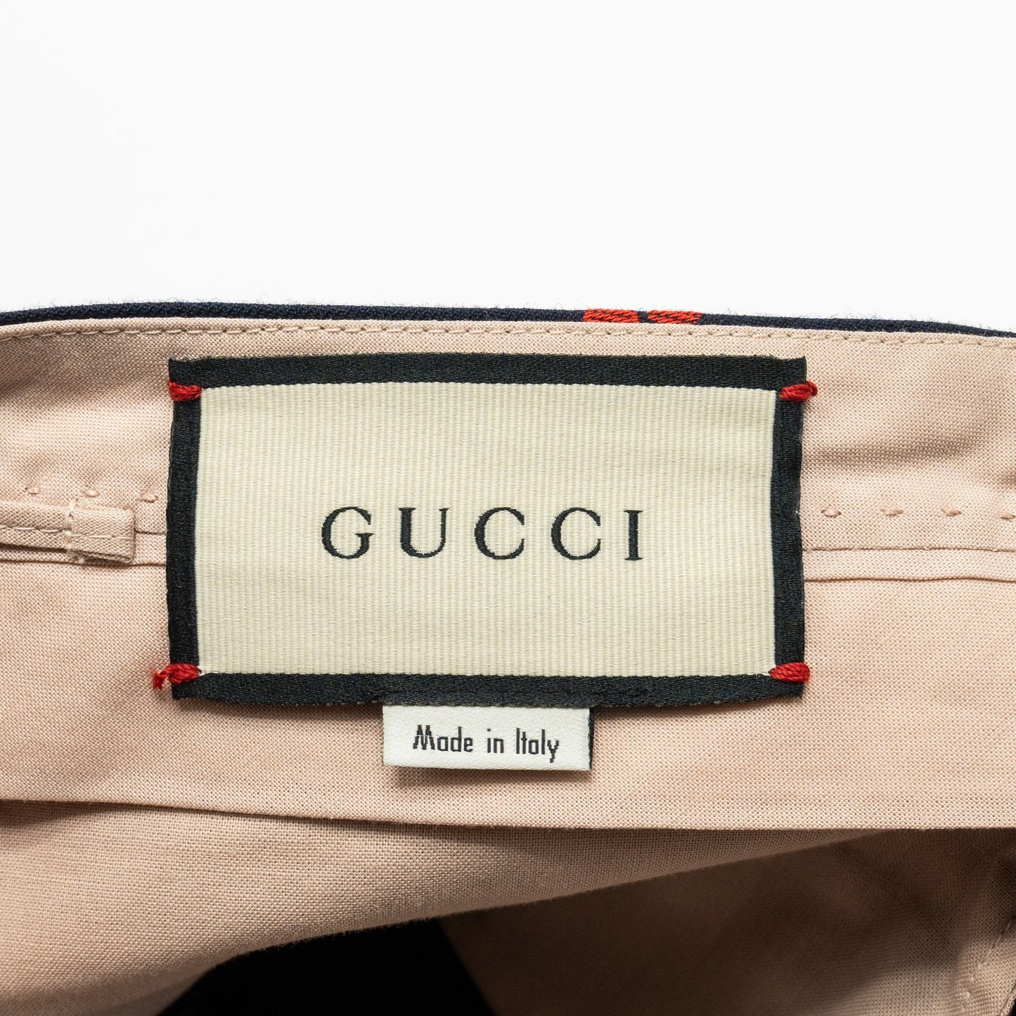 Gucci Size 36 Cherry Print Culotte Tro r Cotton/Wool Navy