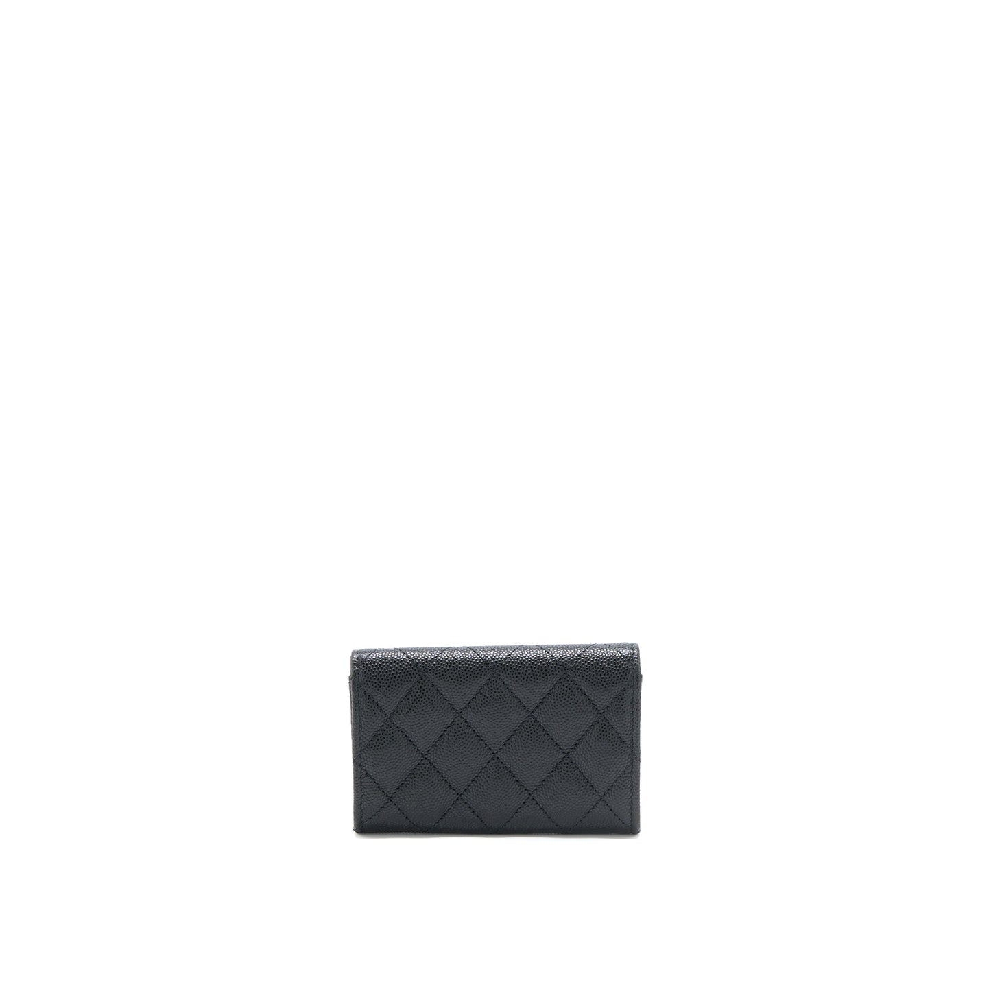 Chanel 23P Detailed Logo Flap  Holder Caviar Black LGHW (Microchip)