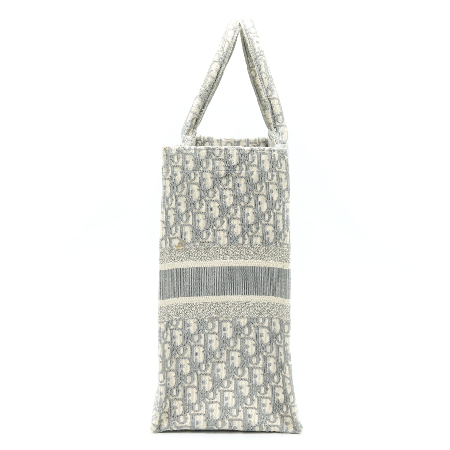 Dior Large Dior Book Tote Grey Oblique Embroidery